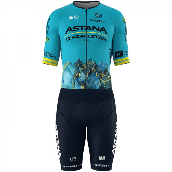 Radtrikot Herren Biemme Astana Qazaqstan 2024 einteiler Radtrikot Herren Biemme Astana Qazaqstan 2024 einteiler