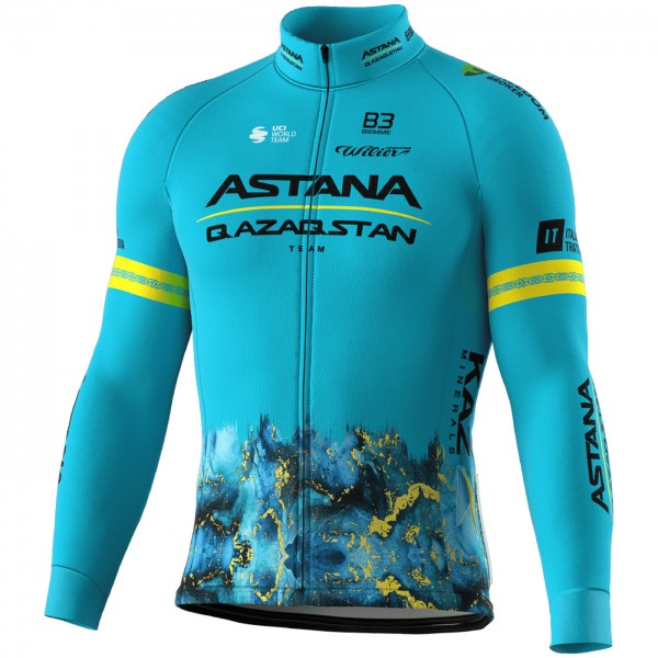 Radtrikot Herren Biemme Astana Qazaqstan 2024 langarm trikot