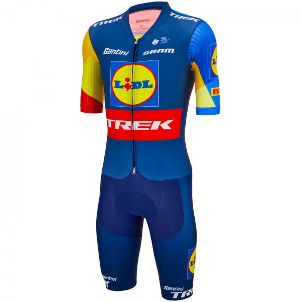 Radtrikot Herren Santini Lidl Trek 2024 Team Original einteiler