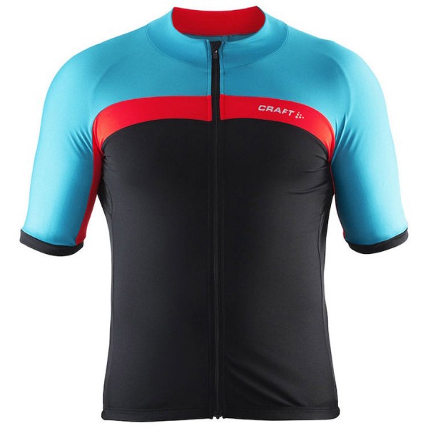 Radtrikot Herren Craft Velo Trikot-Schwarz Rot Blau