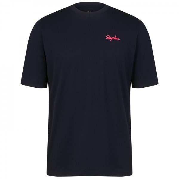 Radtrikot Herren T-Shirt Rapha Logo-Blau