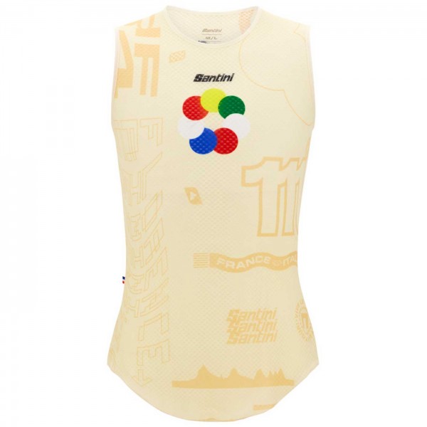 Radtrikot Herren Santini Tour de France 2024 armellose radunterhemd-Grand Départ