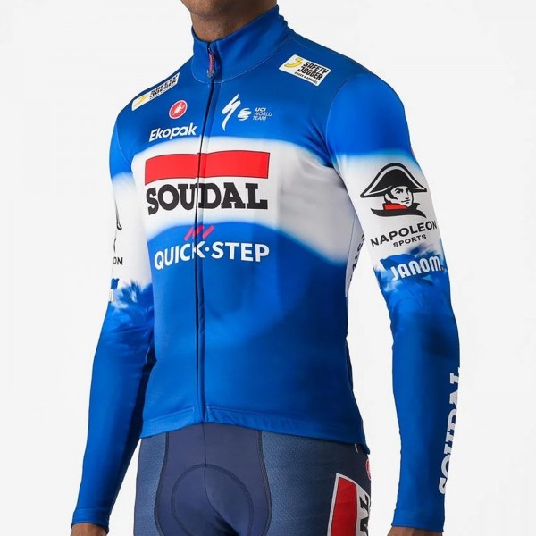 Radtrikot Herren Castelli Soudal Quick-Step 2024 Thermal langarm trikot