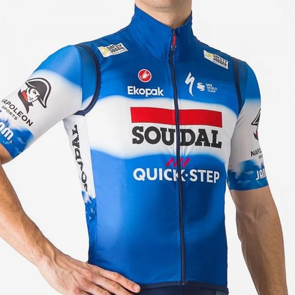 Radtrikot Herren Castelli Soudal Quick-Step 2024 Pro Light Wind weste Radtrikot Herren Castelli Soudal Quick-Step 2024 Pro Light Wind weste