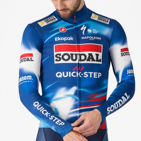 Radtrikot Herren Castelli Soudal Quick-Step 2025 Pro Thermal Mid langarm trikot Radtrikot Herren Castelli Soudal Quick-Step 2025 Pro Thermal Mid langarm trikot