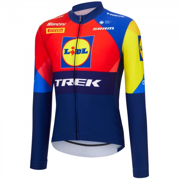 Radtrikot Herren Santini Lidl Trek 2025 langarm trikot