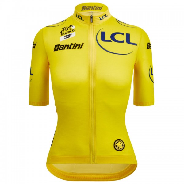 Radtrikot Damen Gelbes Trikot frau Tour de France 2025 Fan Line