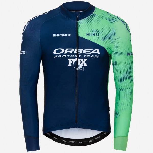 Radtrikot Herren Hiru Orbea Factory Team 2025 Core langarm trikot Radtrikot Herren Hiru Orbea Factory Team 2025 Core langarm trikot