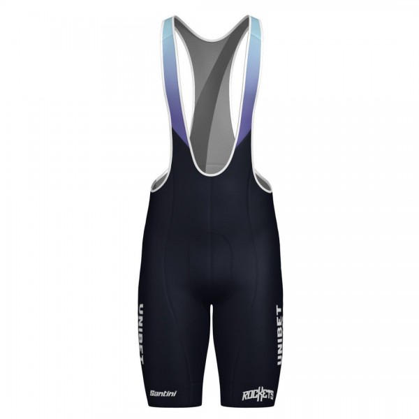 Radtrikot Herren Team Unibet Rockets 2025 Santini tragerhose-Blau