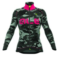 2016 ALE CAMO Damen Radtrikot Langarm-FRAGOLA