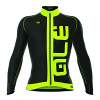 2016 ALE ARCOBALENO Radtrikot Langarm-Schwarz GELB FLUO