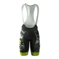 2016 Ale Graphics PRR Camo Fahrradbekleidung Kurz Trägerhose Fluo Grün