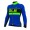 2016 ALE BERING Radtrikot Langarm-BLAU Grün FLUO