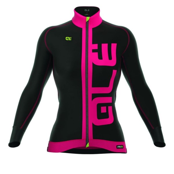 2016 ALE ARCOBALENO Damen Radtrikot Langarm-PINK FLUO