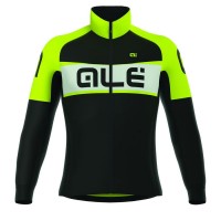 2016 ALE EXCEL WEDDELL Radtrikot Langarm-Schwarz GELB FLUO