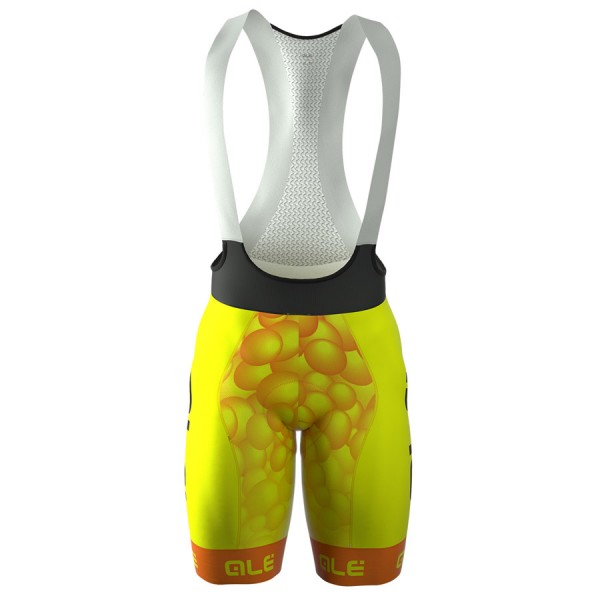 2016 Ale Graphics PRR New Bubbles gelbs Fluo Fahrradbekleidung Kurz Trägerhose