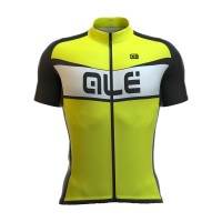 2016 ALE Graphics Excel Criterium-gelbs Fluo Radtrikot Kurzarm