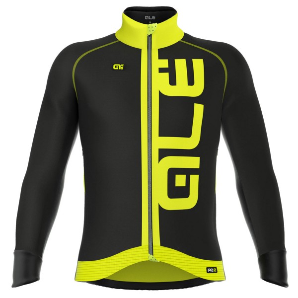 2016 ALE GRAPHICS PRR ARCOBALENO Radtrikot Langarm-Schwarz GELB