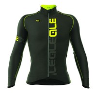 2016 ALE 3 SEASON Radtrikot Langarm-Schwarz GELB FLUO