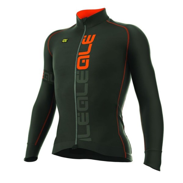 2016 ALE 3 SEASON Radtrikot Langarm-Schwarz ORANGE FLUO