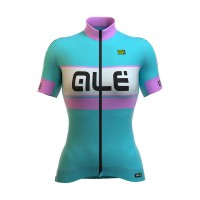 2016 Damen Ale Graphics PRR Bermuda-Turquoise Radtrikot Kurzarm