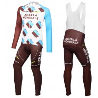 2016 Team Ag2r Fahrradbekleidung Satz Radtrikot Langarm+Lang Trägerhose