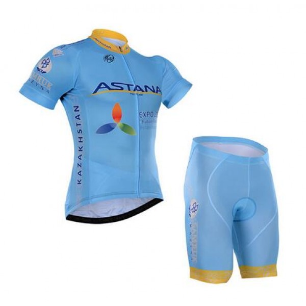 2016 Astana Radbekleidung Radtrikot Kurzarm und Fahrradhosen Kurz 02