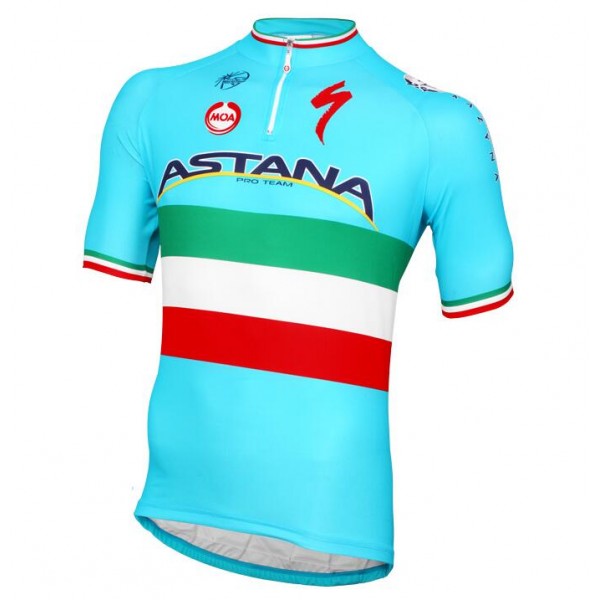2016 ASTANA PRO TEAM Italian Champion Radtrikot Kurzarm