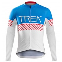 2016 Bontrager Trek Specter Cru Weiß-Blau Radtrikot Langarm