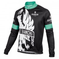 2016 Bianchi Milano Sorisole Schwarz-Grün Radtrikot Langarm