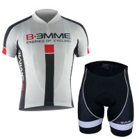 2016 Biemme Weiß fahrradbekleidung Radtrikot Kurzarm und Fahrradhosen Kurz