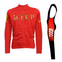2016 CCCP Fahrradbekleidung Radtrikot Satz Langarm und Lange Trägerhose