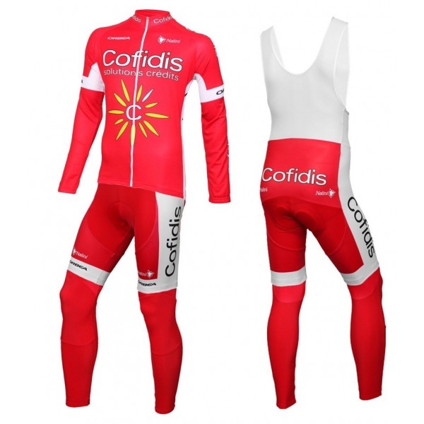 2016 Cofidis Team Fahrradbekleidung Satz Radtrikot Langarm+Lang Trägerhose 2016 Cofidis Team Fahrradbekleidung Satz Radtrikot Langarm+Lang Trägerhose
