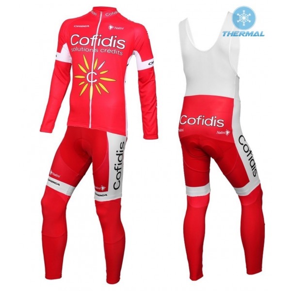 2016 Cofidis Team thermisch Fahrradbekleidung Satz Radtrikot Langarm+Lang Trägerhose 2016 Cofidis Team thermisch Fahrradbekleidung Satz Radtrikot Langarm+Lang Trägerhose