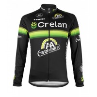 2016 Crelan-AA Drink Schwarz Radtrikot Langarm
