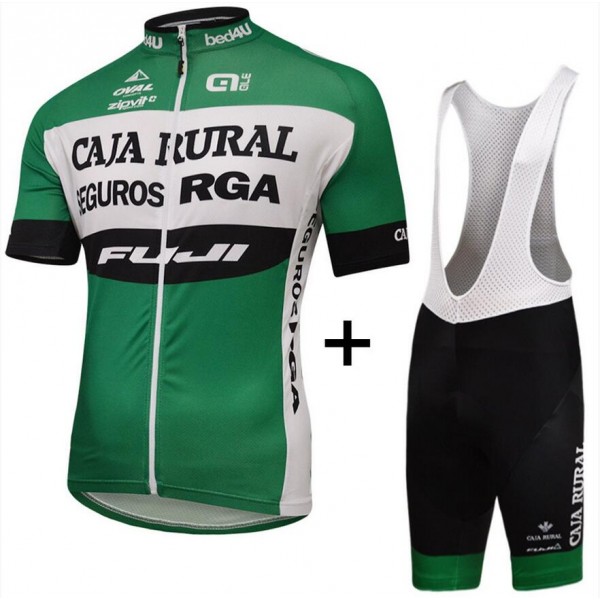 2016 Caja Rural Fahrradbekleidung Satz Fahrradtrikot Kurzarm Trikot und Kurz Trägerhose