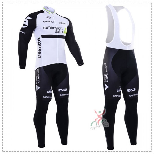 2016 Dimension Data Fahrradbekleidung Radtrikot Satz Langarm und Lange Trägerhose
