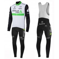 2016 Team Dimension Date Weiß Fahrradbekleidung Satz Radtrikot Langarm+Lang Trägerhose