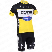 2016 ETIXX-QUICK STEP Radbekleidung Radtrikot Kurzarm und Fahrradhosen Kurz Gelb