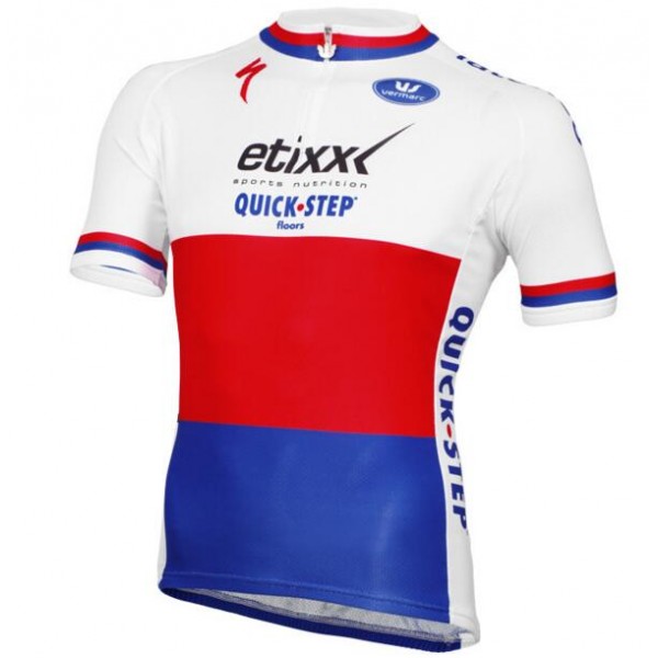 2016 Quick Step Radtrikot Kurzarm Weiß
