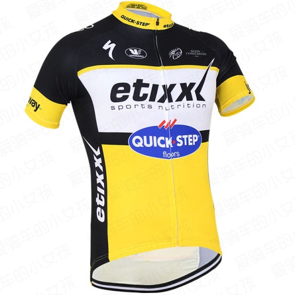 2016 QUICK STEP Pro Radtrikot Kurzarm Gelb