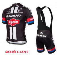 2016 Giant Fahrradbekleidung Satz Fahrradtrikot Kurzarm Trikot und Kurz Trägerhose 02