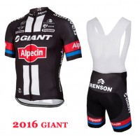 2016 Giant Fahrradbekleidung Satz Fahrradtrikot Kurzarm Trikot und Kurz Trägerhose