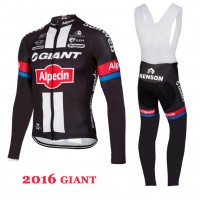 2016 Giant Fahrradbekleidung Radtrikot Satz Langarm und Lange Trägerhose