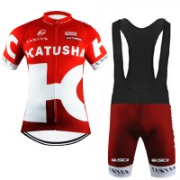 2016 Katusha Fahrradbekleidung Satz Fahrradtrikot Kurzarm Trikot und Kurz Trägerhose 02