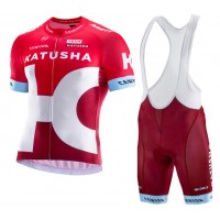 2016 Katusha Fahrradbekleidung Satz Fahrradtrikot Kurzarm Trikot und Kurz Trägerhose