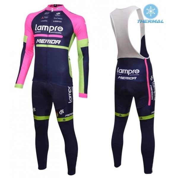 2016 Lampre Merida thermisch Fahrradbekleidung Satz Radtrikot Langarm+Lang Trägerhose 2016 Lampre Merida thermisch Fahrradbekleidung Satz Radtrikot Langarm+Lang Trägerhose