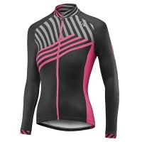 2016 Liv Damen Radtrikot Langarm paars schwarz