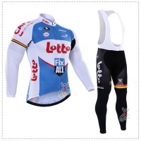 2016 Lotto Fix All Fahrradbekleidung Radtrikot Satz Langarm und Lange Trägerhose