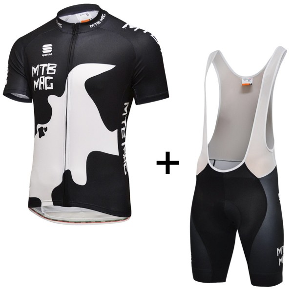 2016 MTB-MAG Fahrradbekleidung Satz Fahrradtrikot Kurzarm Trikot und Kurz Trägerhose